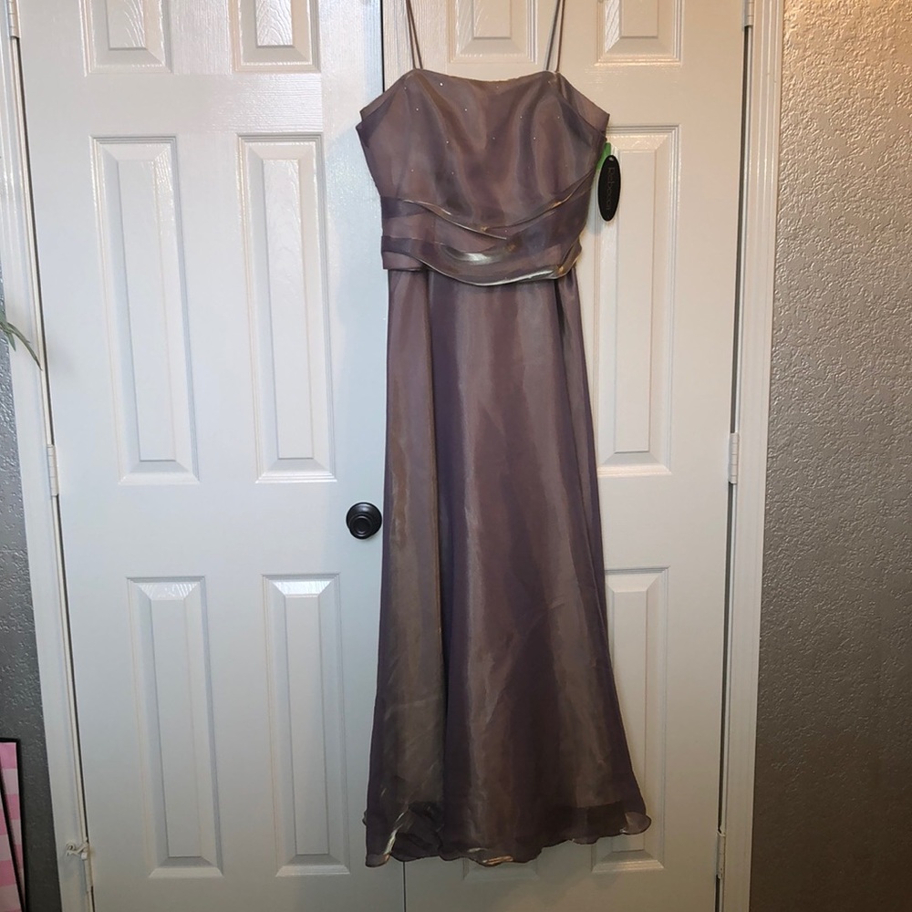 Gold/iridescent colored prom dress